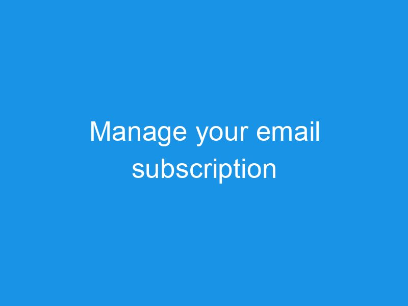 Manage your email subscription - Dr A Sulakshana and Partners